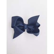 "Audrey" bow clip - French Navy